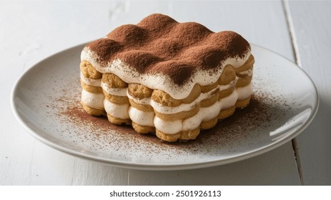 A slice of tiramisu is a decadent treat that combines rich flavors and luxurious textures. - Powered by Shutterstock