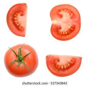 A Slice Tomato Isolated