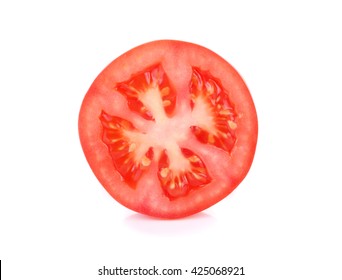 Slice Of Tomato Isolated On White