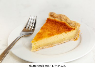 Slice Of Traditional Buttermilk Pie