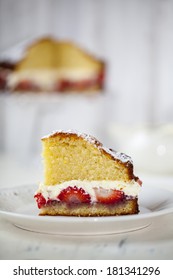 Slice Of Victoria Sponge Cake