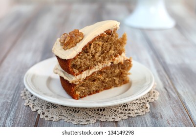 Slice Of Walnut Cake