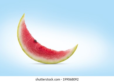 A Slice Of Watermelon In A Shape Of Moon