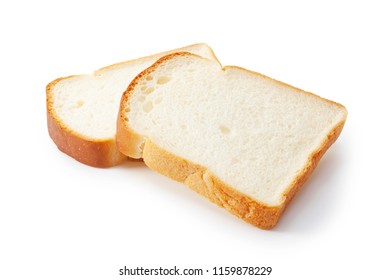 Slice Of White Bread Isolated On White