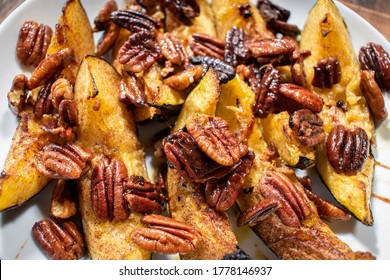 Sliced Acorn Squash With Pecans