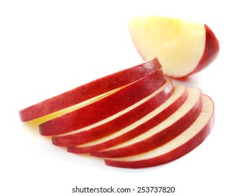 Sliced Apple Isolated On White