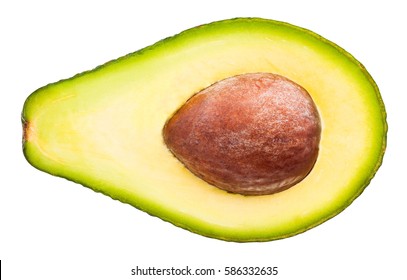 Sliced Avocado Isolated