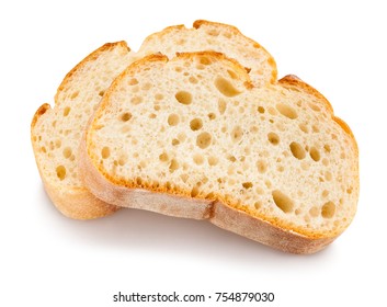 Sliced Baguette Bread Path Isolated