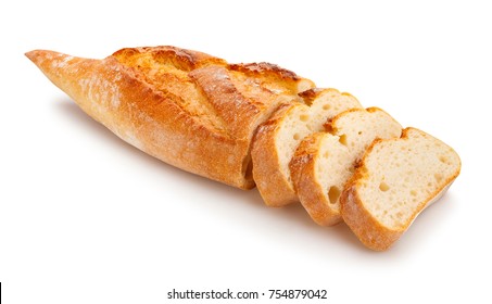 Sliced Baguette Path Isolated