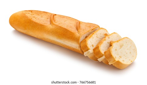 Sliced Baguette Path Isolated