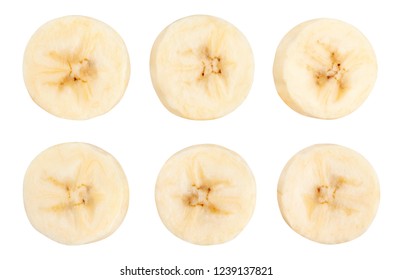 Sliced Banana Path Isolated