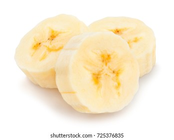 Sliced Banana Path Isolated