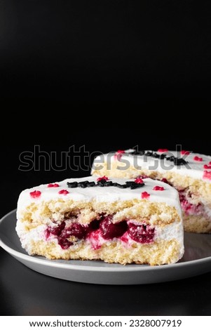 Similar – Image, Stock Photo square pieces of cake crumble