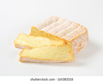 Sliced Block Of Surface-ripened Cheese