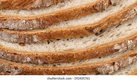 Sliced Bread Close Up.