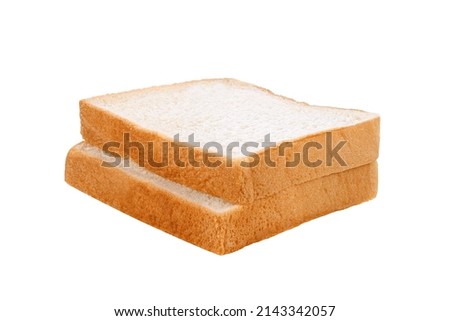 Sliced bread isolated on white background.