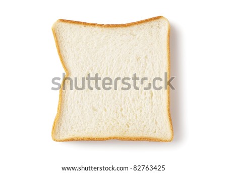 sliced bread isolated on white background