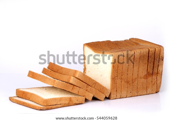 Sliced Bread Isolated On White Background Stock Photo (Edit Now) 544059628