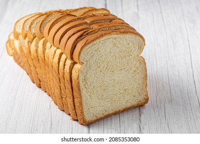 Sliced bread loaf on the table.