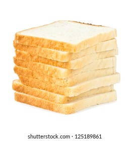 Sliced Bread On White Background