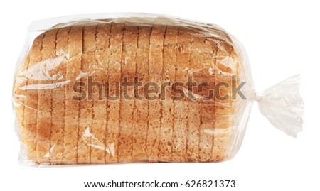 Sliced bread in plastic bag
