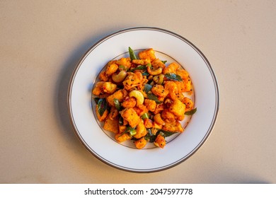 Sliced Bread Upma In White Plate