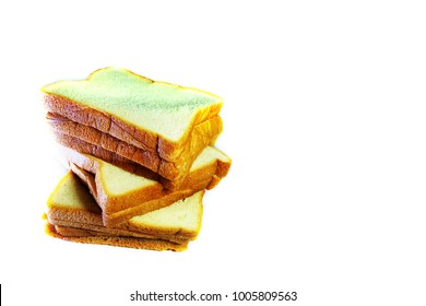 Sliced Bread.Multiple Sheets Vertical Alignment.On A White Background. It Is Made From Wheat Flour Mixed With Water And Yeast Or Baking Powder. Can Be Used As A Background Image For Food And Cakes.