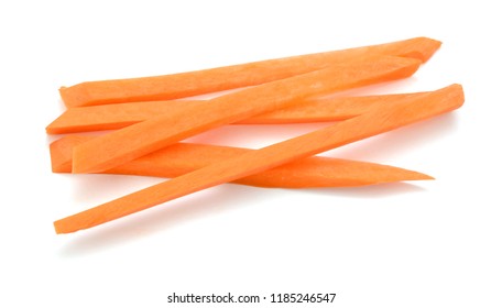 Sliced Carrot Isolated On White Background