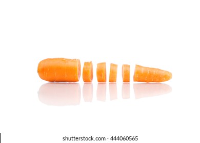 Sliced Carrot Isolated On White