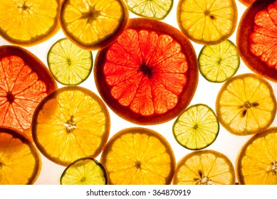 Sliced Citrus Fruits Background