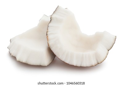 Sliced Coconut Path Isolated