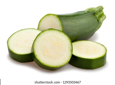 Sliced Courgette Path Isolated