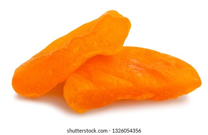 Sliced Dried Apricot Path Isolated