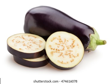 sliced eggplant isolated - Powered by Shutterstock