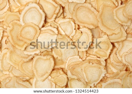 Sliced ginseng background