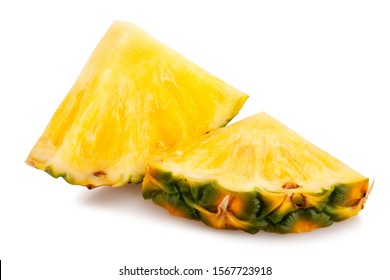 Pineapple Slices Leaves Pineapple Isolate Cut Stock Photo 1475869340 ...