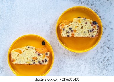 Sliced Homemade Apricot Blueberry Pound Cake.
