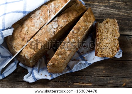 Sliced home-made bread