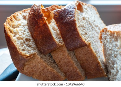 Sliced Homemade Honey Wheat Bread