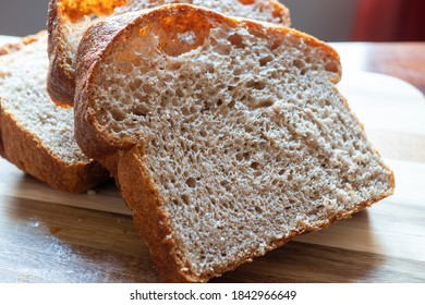 Sliced Homemade Honey Wheat Bread