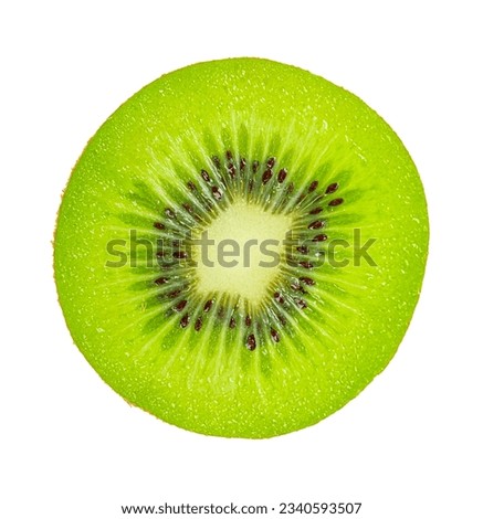 Sliced kiwi. Fresh organic kiwi isolated on white background.