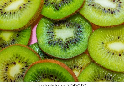 Sliced Kiwi Fruit Close Up .