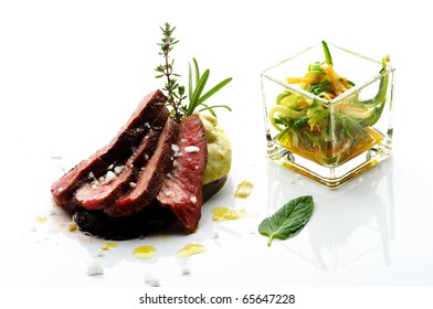 Sliced Lamb Steak With Different Vegetable