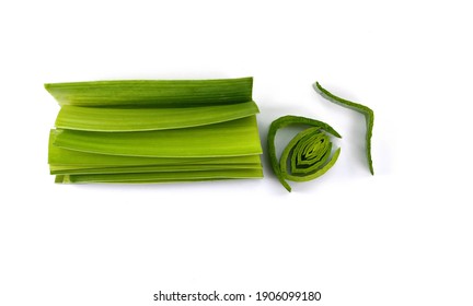 Sliced Leek Isolated On White