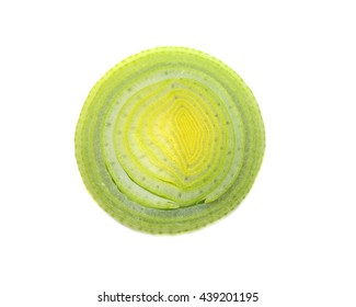 A Sliced Leek Isolated White