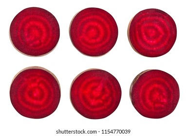 Sliced Long Beetroot Path Isolated