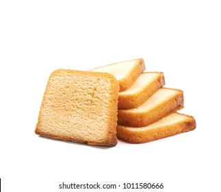 Sliced Moist Butter Cake Isolated Over The White Background