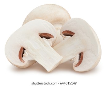 Sliced Mushrooms Isolated