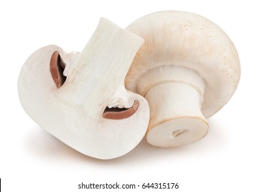 Sliced Mushrooms Isolated