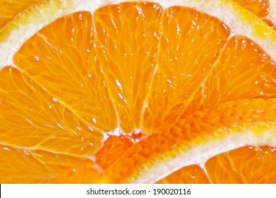 Sliced orange close-up.